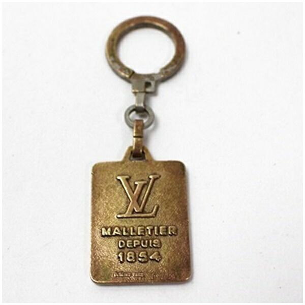 ルイヴィトン ヴィンテージ キーリング キーホルダー MALLETIER DEPUIS 1854 中古 ABランク LOUIS VUITTON メンズ 男性 レディース 女性 LV チャーム