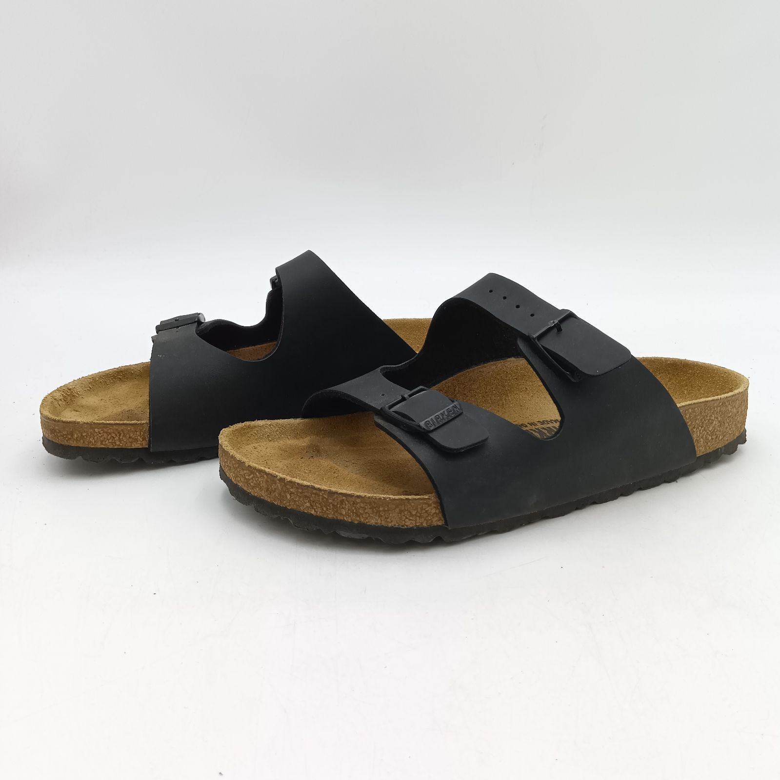 BIRKENSTOCK ビルケンシュトック サンダル 38 メンズ レディース 黒 茶 ブラック ブラウン B-2-3