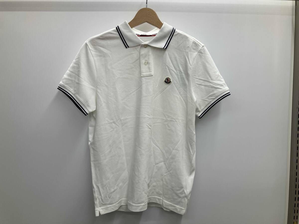 MONCLER モンクレール 半袖ポロシャツ G10918A70600 サイズS ホワイト