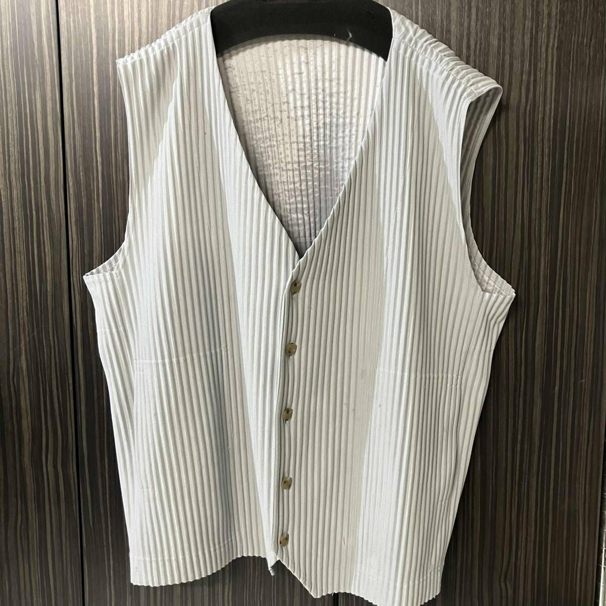 HOMME PLISSE ISSEY MIYAKE プリーツベスト サイズ4 グレー系 オム
