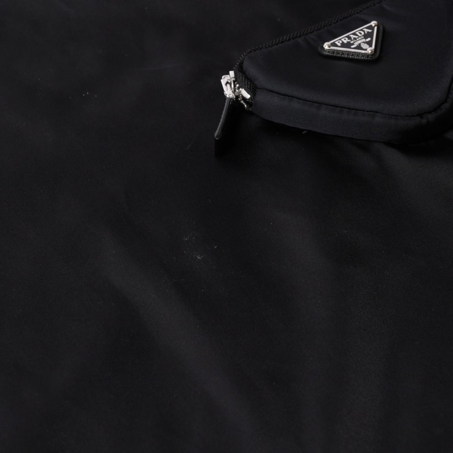極美品 PRADA プラダ Re-nylon ポーチ付き ノースリーブワンピーストライアングルロゴ メタル ポーチ ノースリーブ Aラインシルエット 中古 4a001964