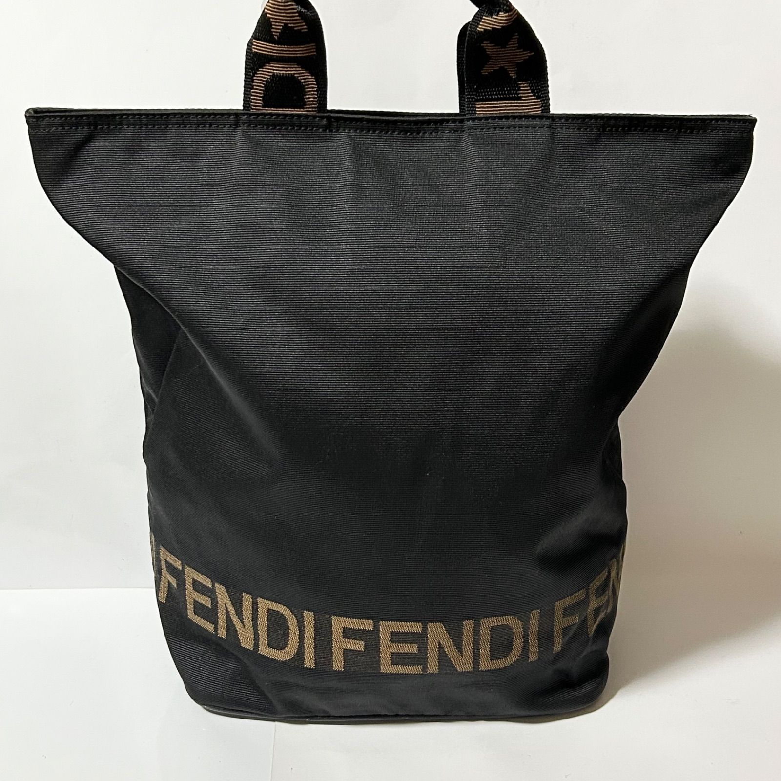 FENDI フェンディ ナイロン レザー ハンドバッグ トートバッグ 