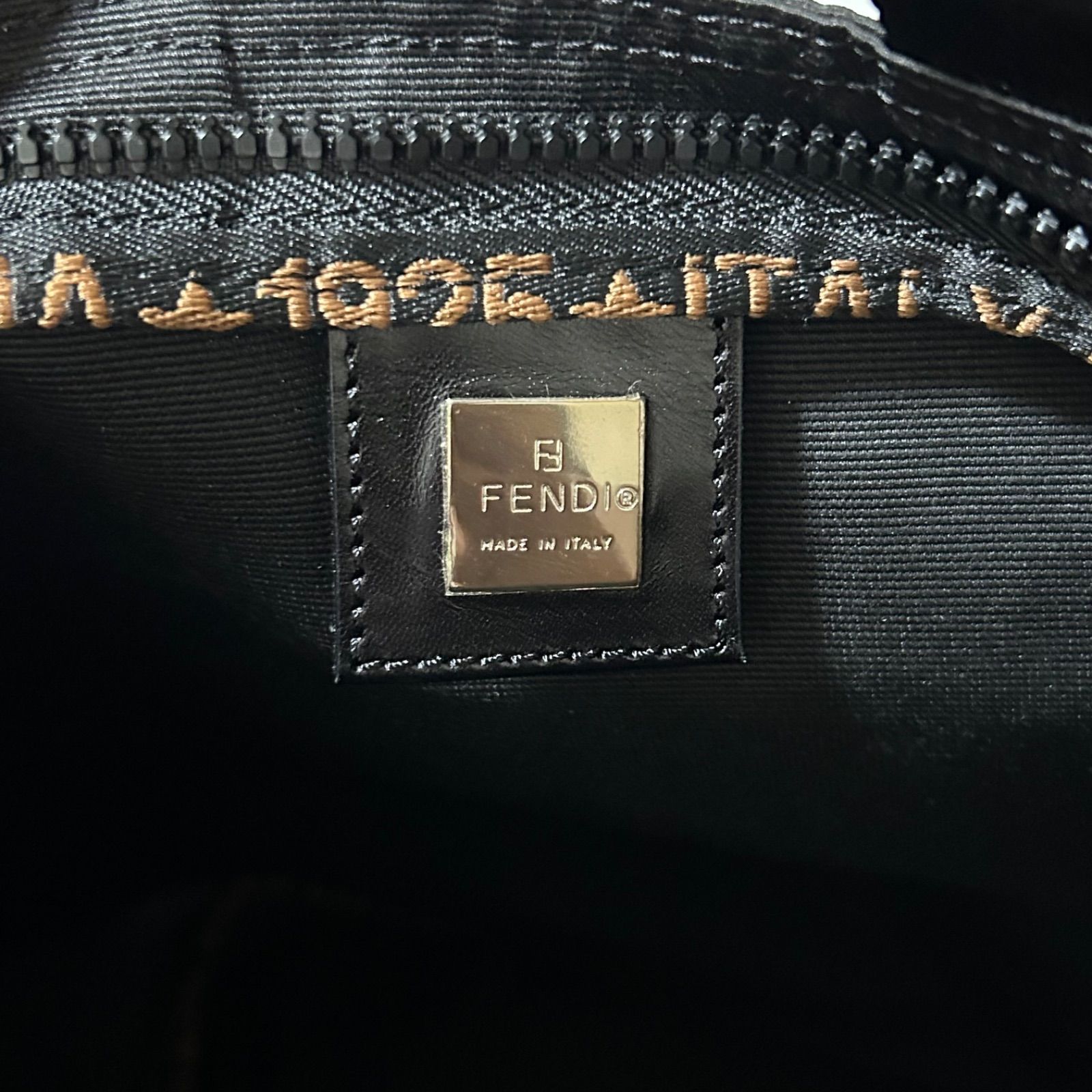 FENDI フェンディ ナイロン レザー ハンドバッグ トートバッグ 