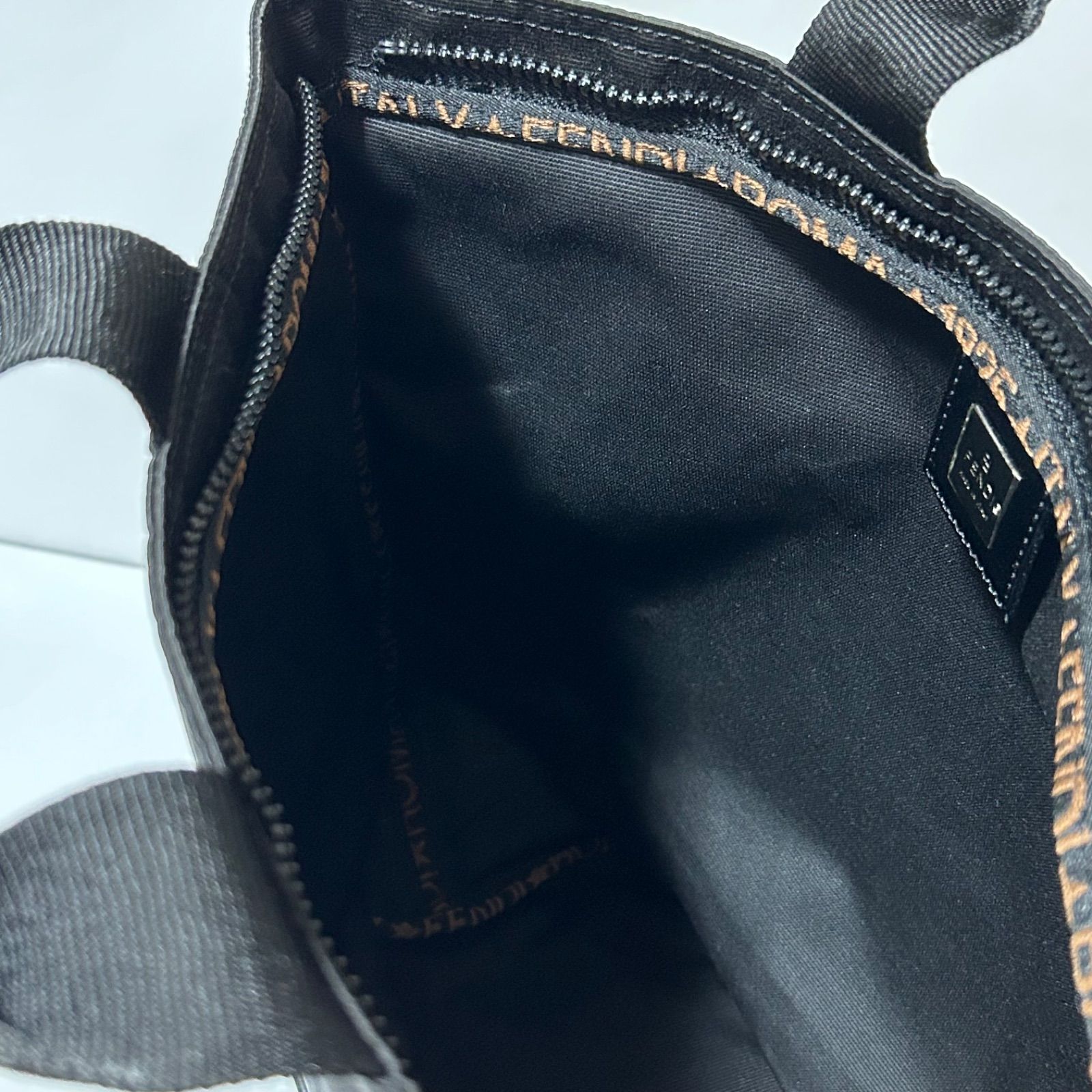 FENDI フェンディ ナイロン レザー ハンドバッグ トートバッグ 