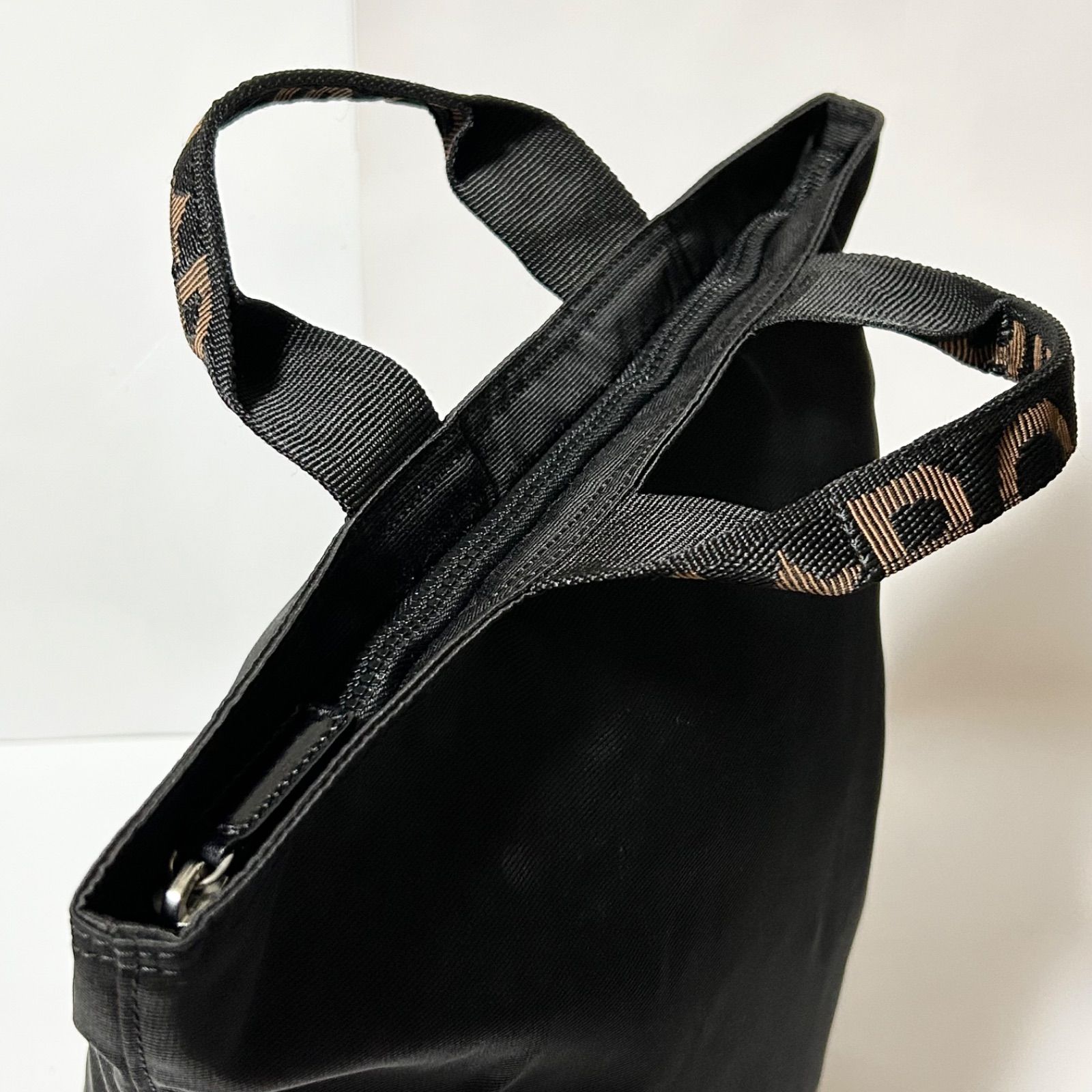 FENDI フェンディ ナイロン レザー ハンドバッグ トートバッグ 