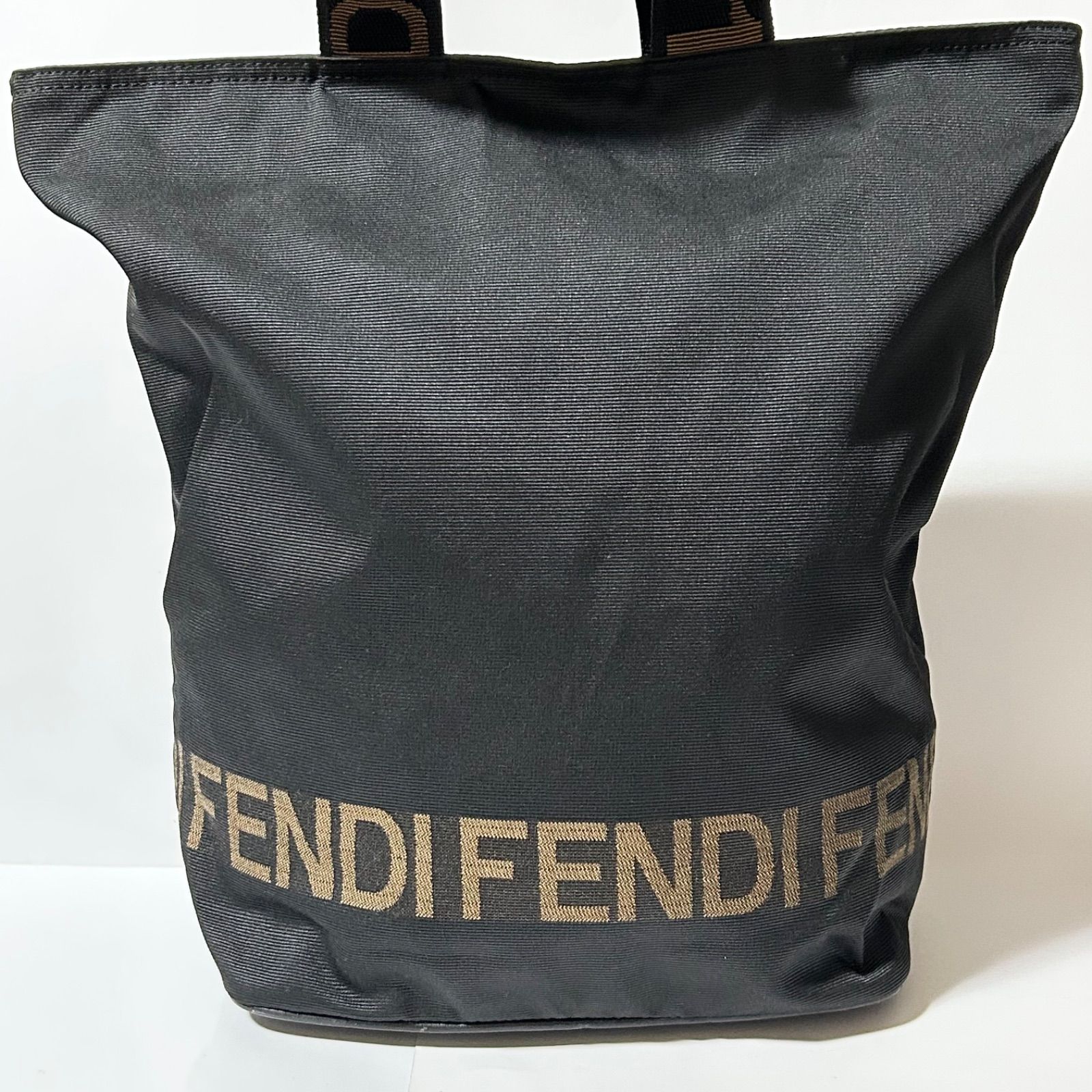 FENDI フェンディ ナイロン レザー ハンドバッグ トートバッグ 
