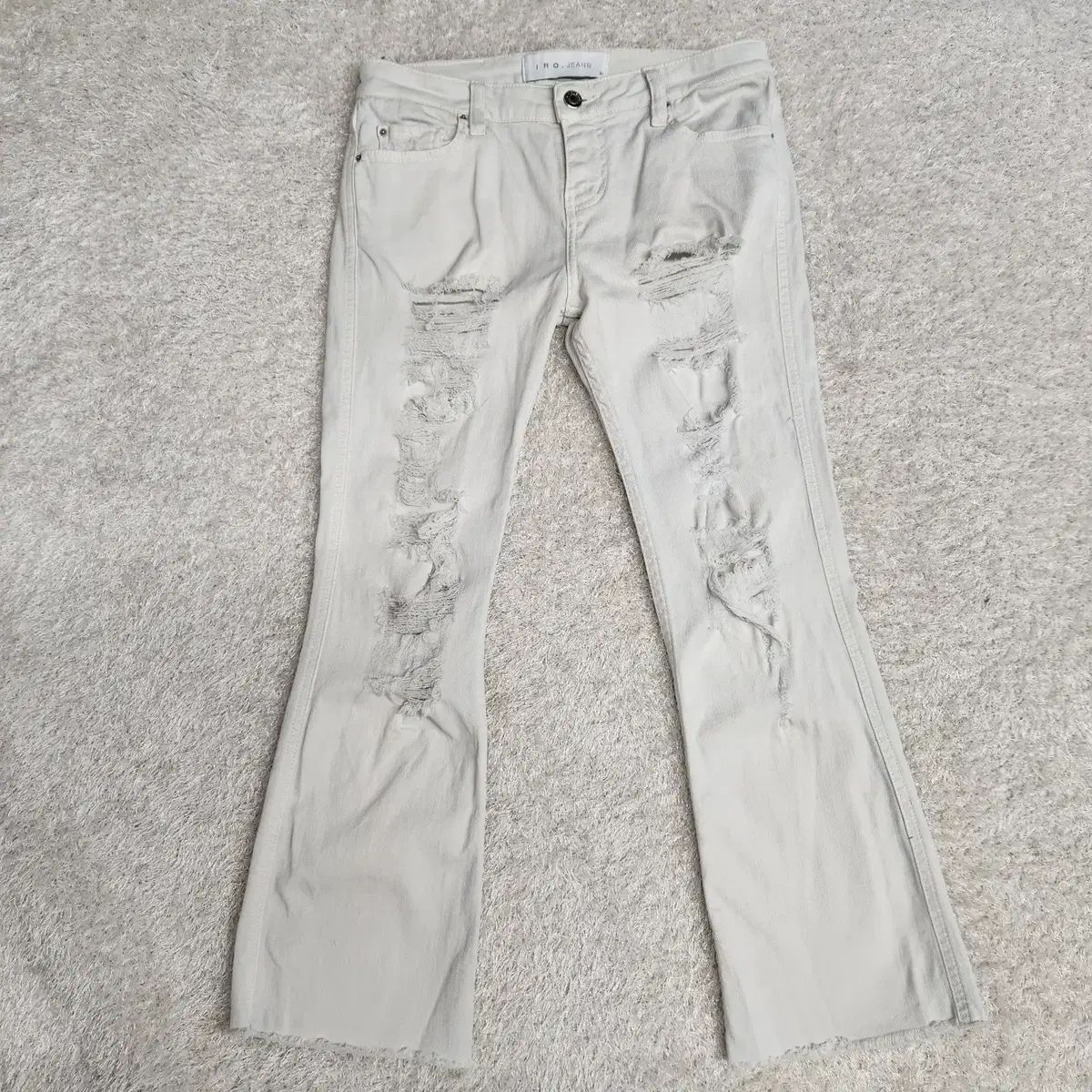 正規品 IRO JEANS デストロイ ホワイトデニム ブーツカット 27