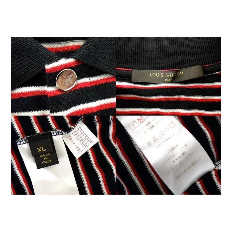ルイヴィトン LOUIS VUITTON 14SS ボーダー 半袖 ポロシャツ 49515