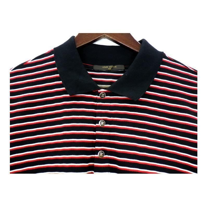 ルイヴィトン LOUIS VUITTON 14SS ボーダー 半袖 ポロシャツ 49515