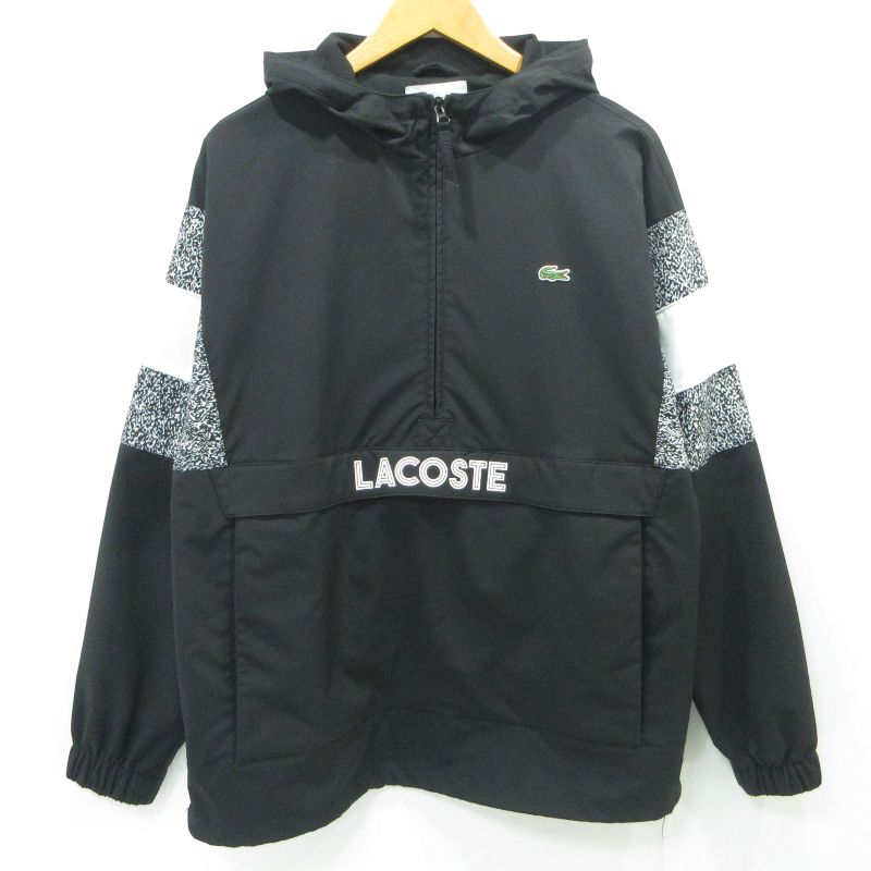 【三重本店】 中古 LACOSTE | ラコステ ジャカード タフタ ウィンドブレーカー BH4905 ブラック サイズ：M 【94】
