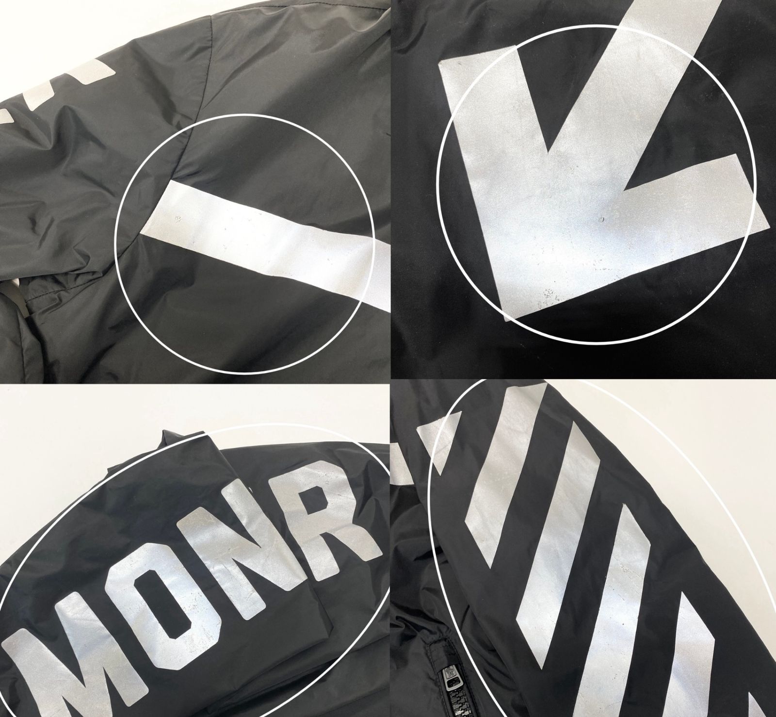 42e13 MONCLER モンクレール off-Whiteコラボ フーディーナイロン 