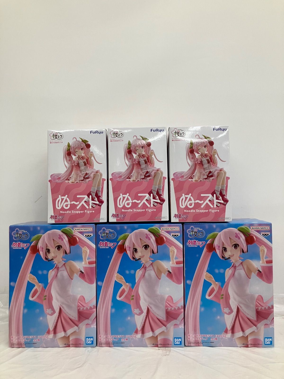 未開封 初音ミク 桜ミク ぬーどるストッパー 他 2種6個セット LF5527