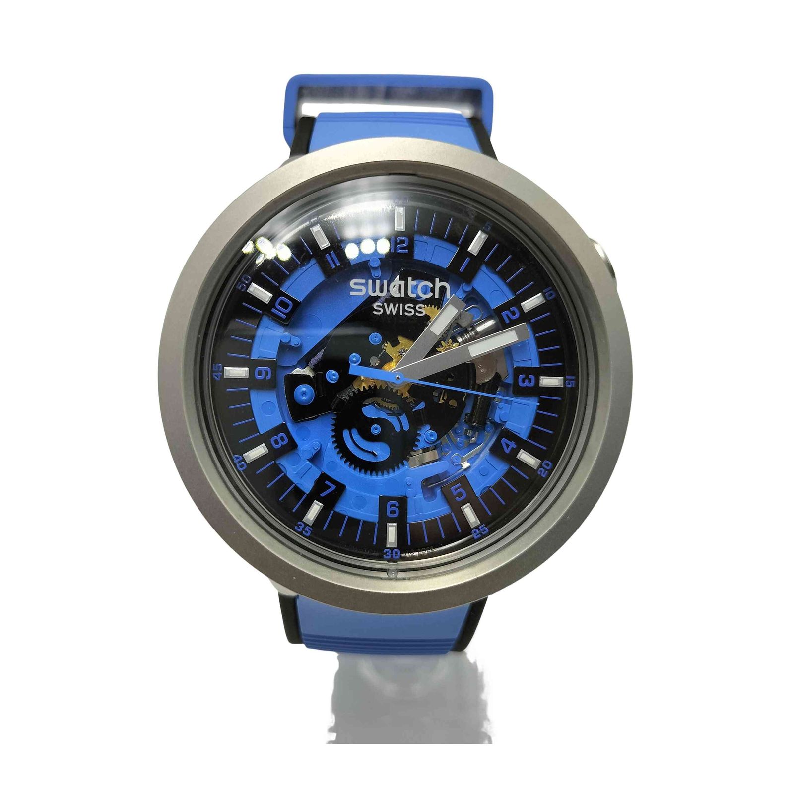 スウォッチ Swatch AZURE BLUE DAZE ビッグボールドアイロニー クオーツ 腕時計 メンズ 表記無