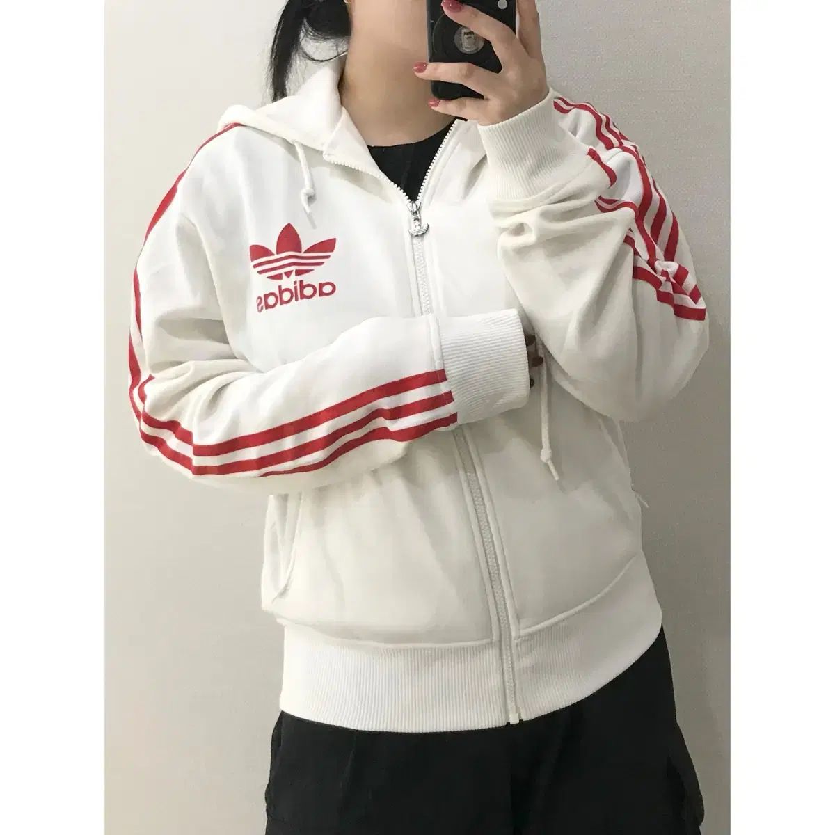レア adidas ファイヤーバード フードジップアップジャージ 105