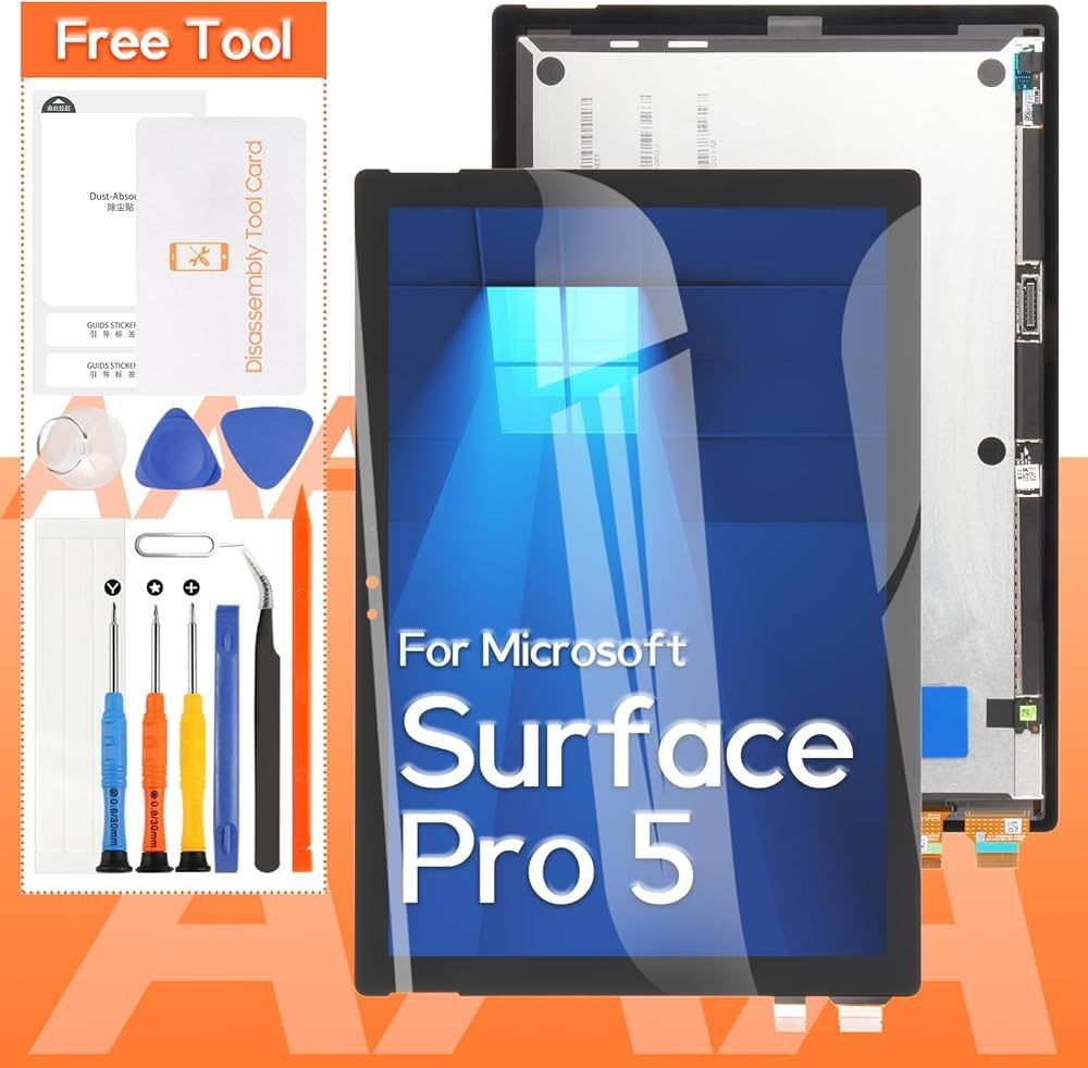 A-MIND For Microsoft Surface Pro 5 1796 液晶パネル 画面交換修理用 タッチパネルセット 12.3 インチ V1.0 6870S-2403A LP123WQ1(SP)(A2) 2736x1824 ＬＣＤスクリーン