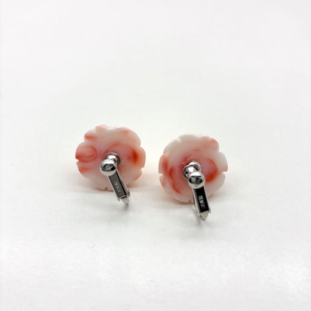 イヤリング ジュエリー 珊瑚 宝石 ピンク ピンク珊瑚 染色 が揺れる
