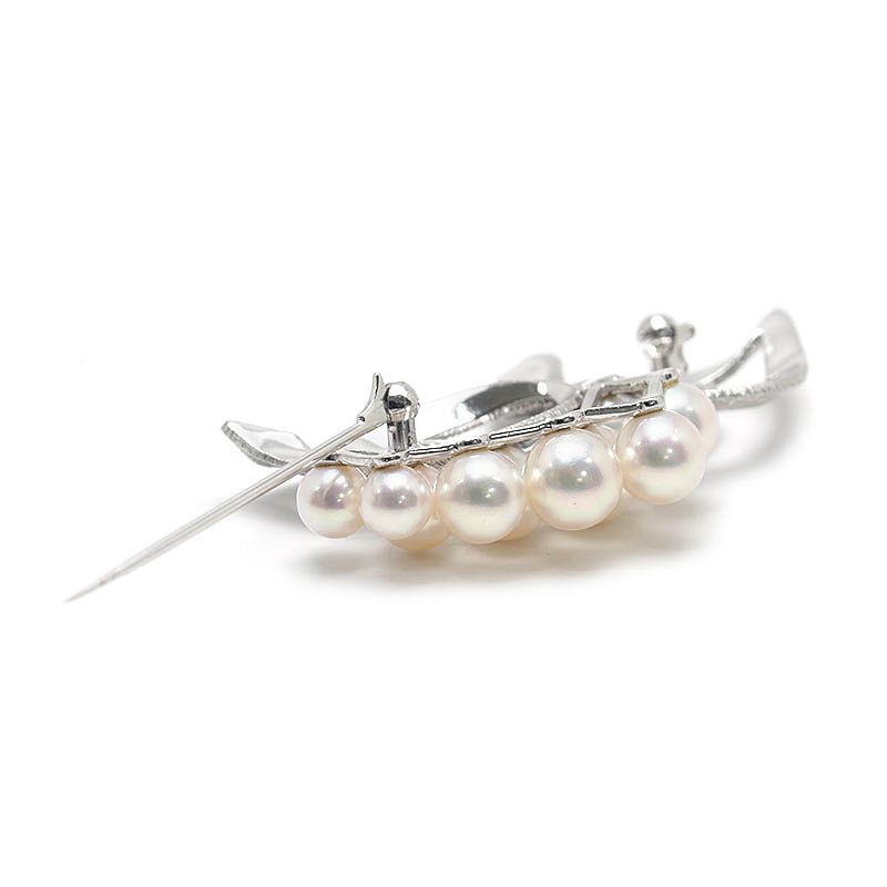 ミキモト MIKIMOTO パールブローチ K18WG 真珠径5-7mm 美品 - メルカリ