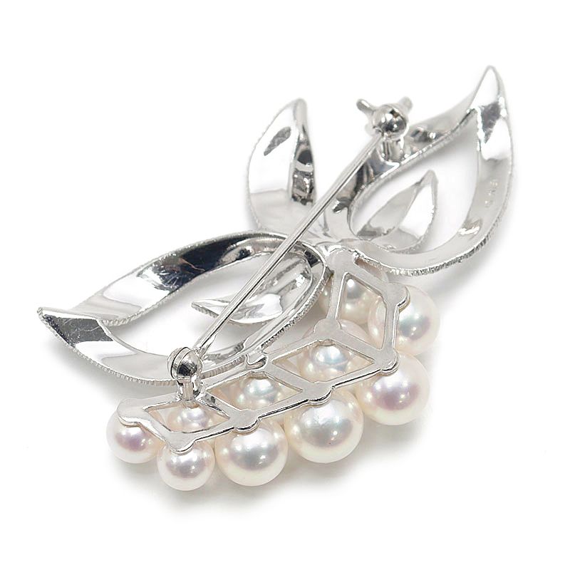 ミキモト MIKIMOTO パールブローチ K18WG 真珠径5-7mm 美品 - メルカリ