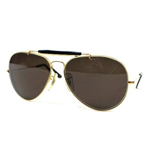 レイバン ティアドロップ サングラス W1665 ゴールド ブラック 中古 ABランク Ray-Ban 男性 メンズ メガネ ブランドケース付き