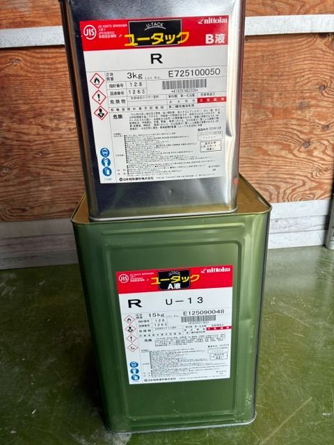 日本特殊塗料ニットクユータックＲ　U-13グレー未開封　18キロセット
