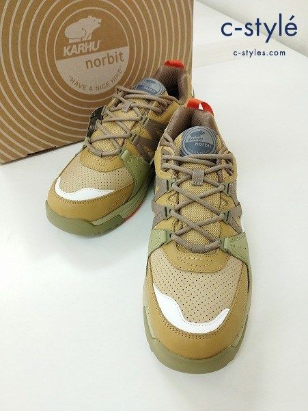T726 [美品] KARHU × norbit カルフ×ノービット スニーカー 27.2cm ベージュ系 FUSION XC WP SAGE NOR0001 | ★ 7,275円