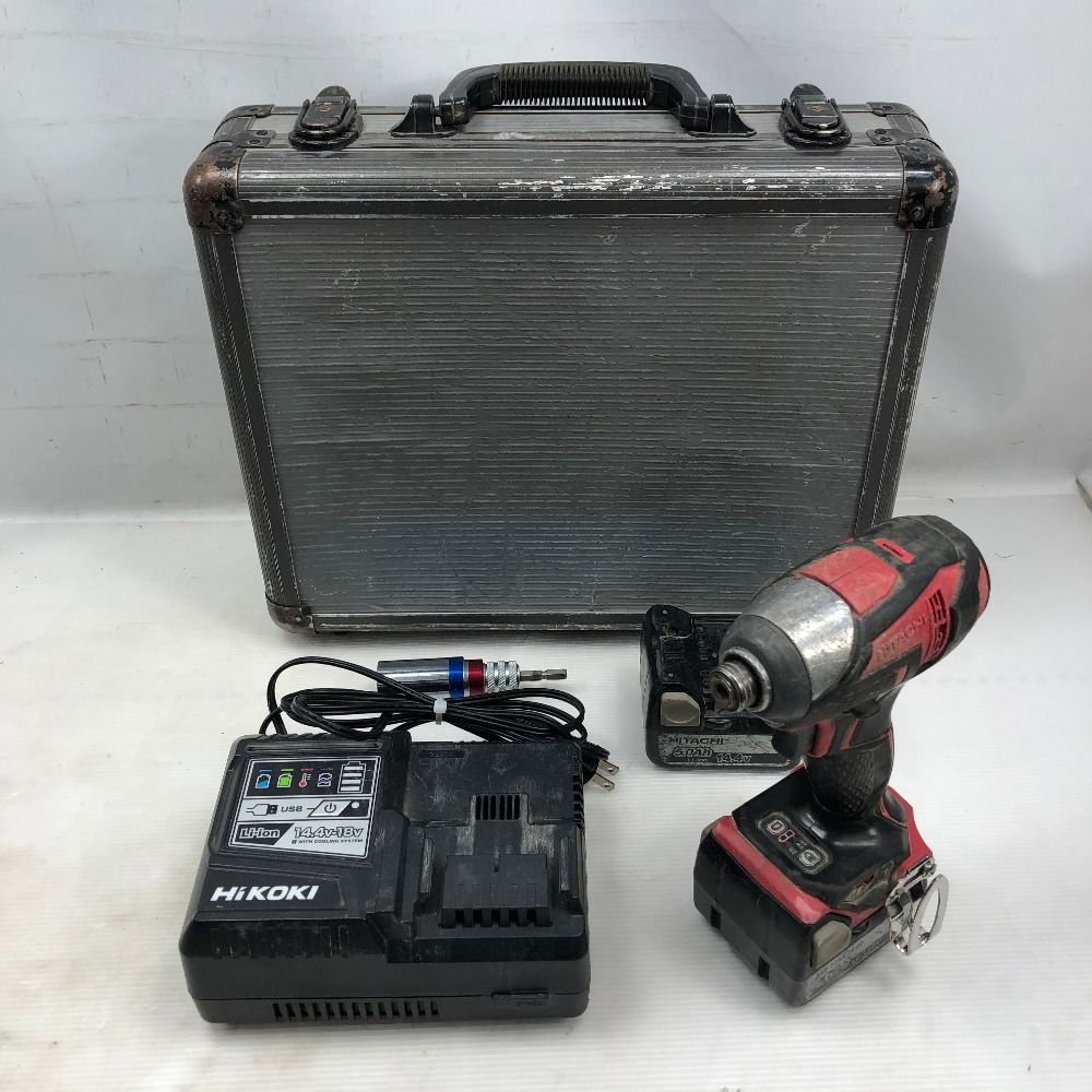HITACHI 日立 工具 インパクトドライバ 充電器・充電池2個・限定モデル 