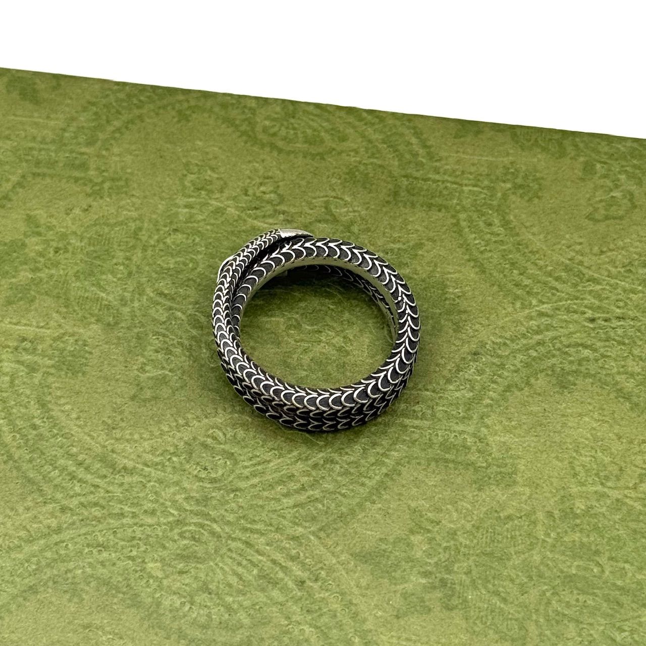 23号】GUCCI ガーデンスネーク ヘビ 925 アラベスク 指輪 リング 5-13