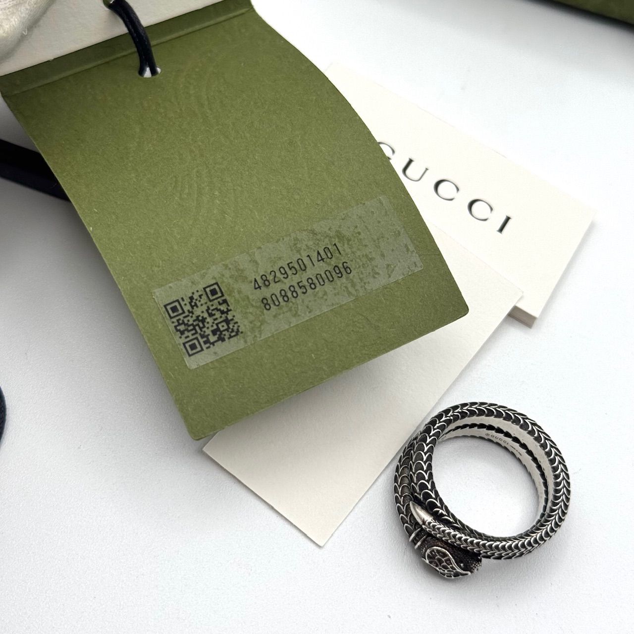 23号】GUCCI ガーデンスネーク ヘビ 925 アラベスク 指輪 リング 5-13