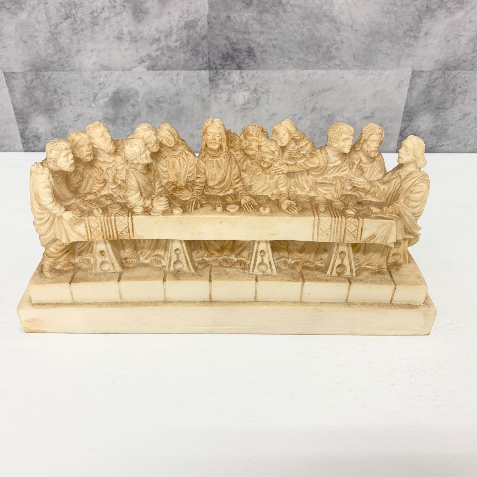 最後の晩餐 立体彫刻風 置物 オブジェ 象牙風 白 ハンドメイド - メルカリ