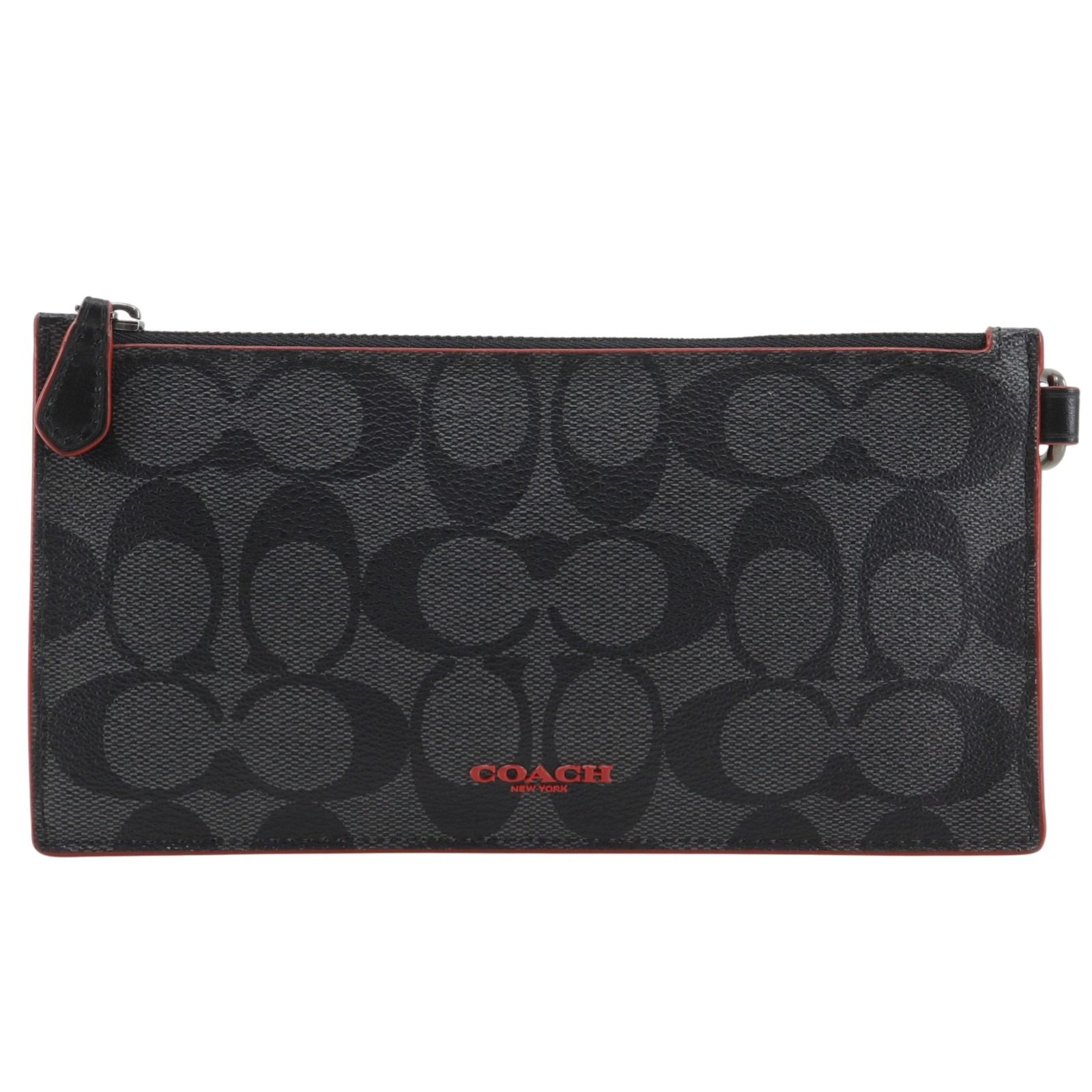 【COACH】コーチ リストレット シグネチャー F84741 PVC 黒 ユニセックス ポーチ