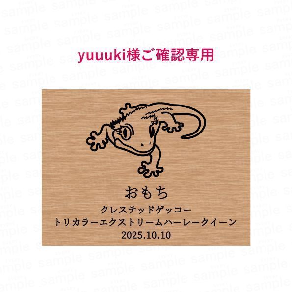 【yuuuki様ご確認用】プレート レオパ クレステッドゲッコー nameplate-cage-pp-reopa nameplate-cage-pp-kresgk1