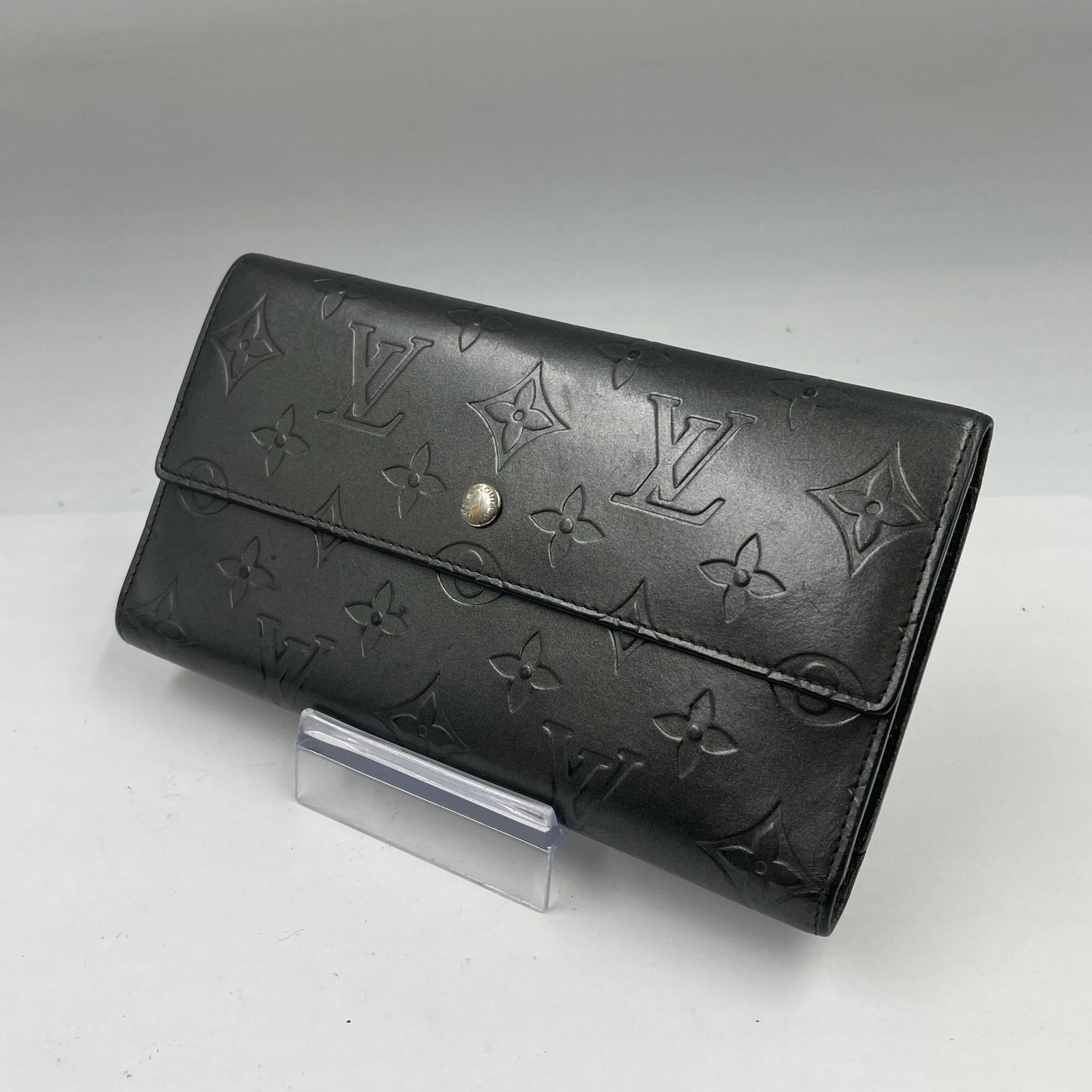 Louis Vuitton ルイヴィトン 三つ折り モノグラム エナメル長財布 