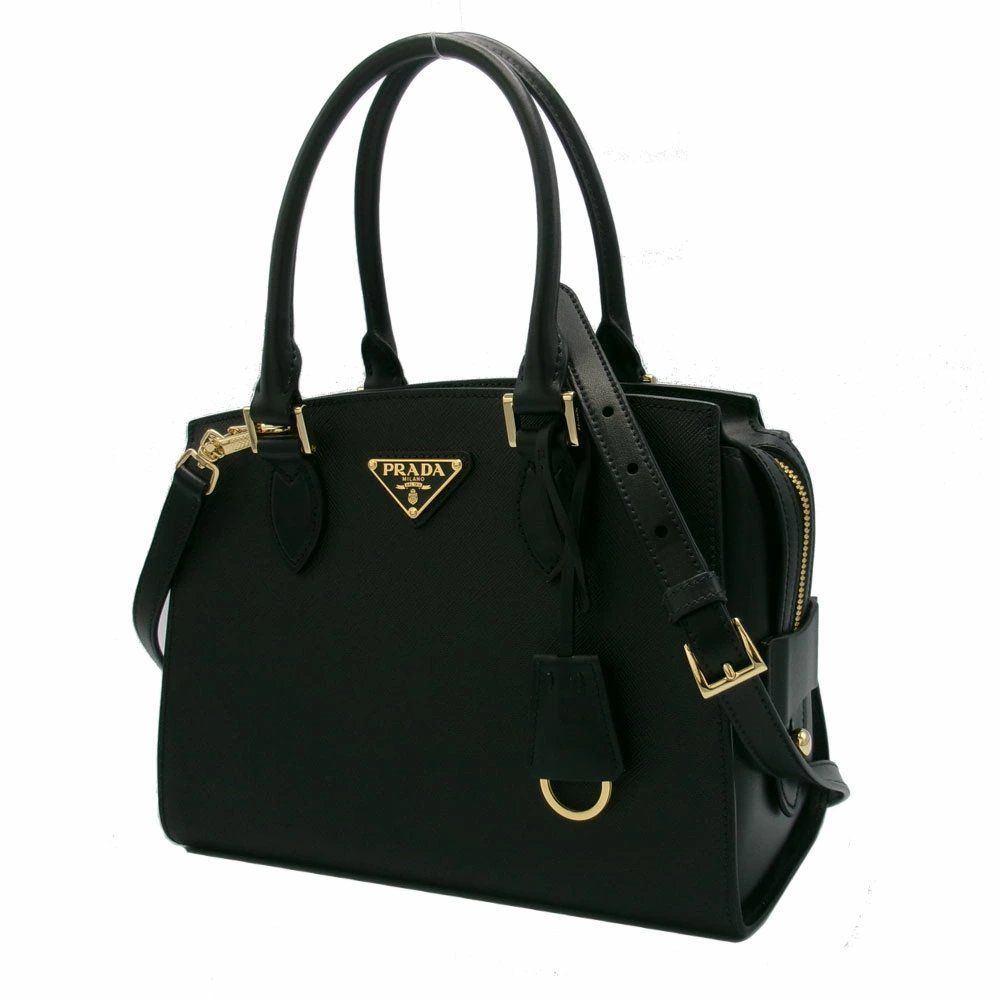 【新品】プラダ 1BA164 SAFFIANO+SOFT C NERO (ブラック) バッグ ハンドバッグ PRADA サフィアーノ トライアングル ロゴ ハンドバッグ 2WAY 斜め掛け アウトレット レディース