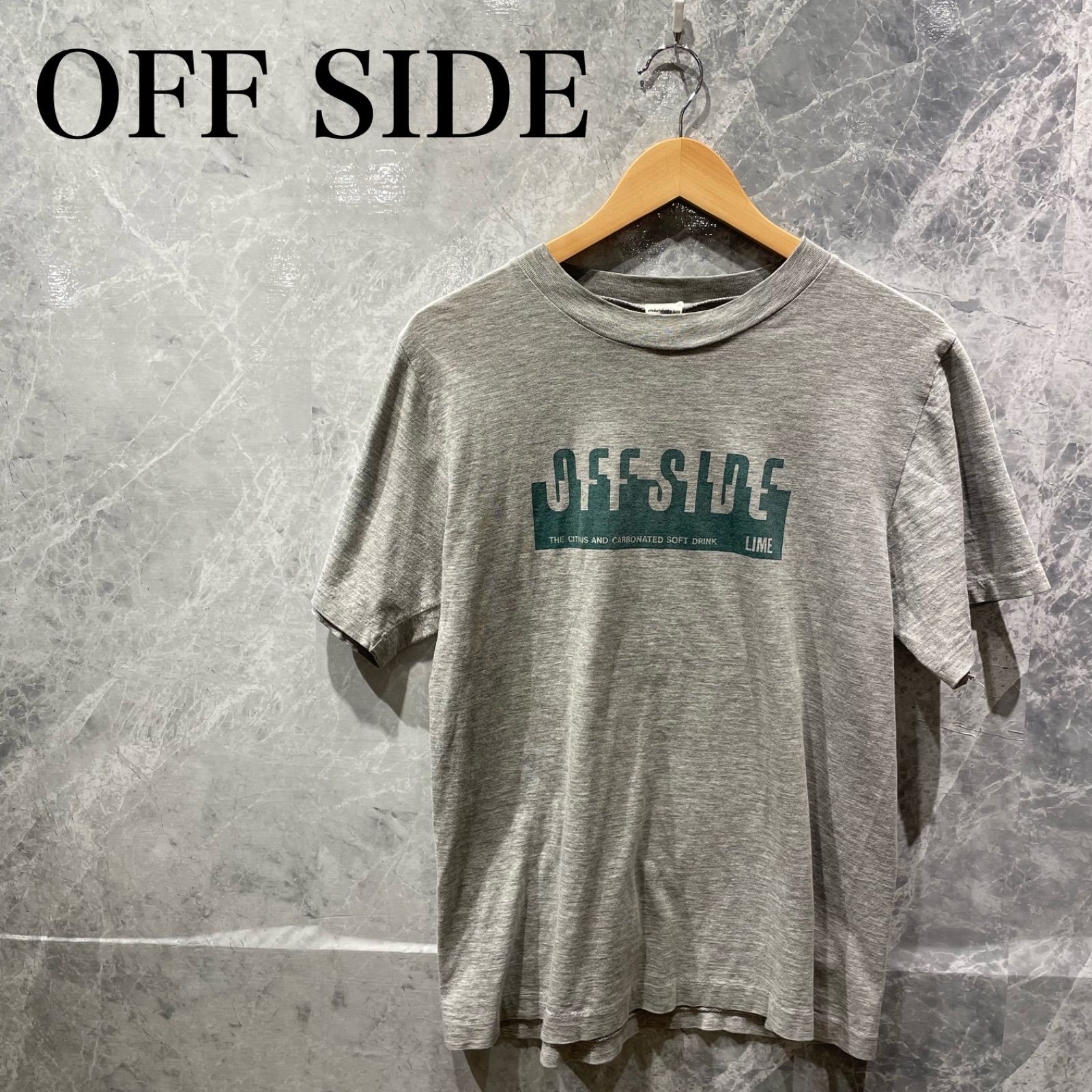 OFF SIDE メンズ M グレー Tシャツ ロゴ 半袖 古着