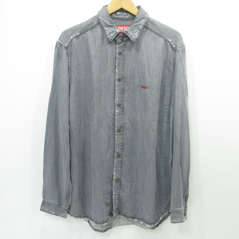 【三重本店】 中古 DIESEL | ディーゼル D-SIMPLY 長袖デニムシャツ グレー サイズ：S 【102】
