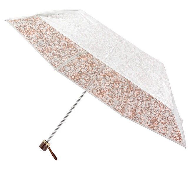 日本製 UVION プレミアムホワイト 晴雨兼用傘 UVカット 折り畳み 熱中症対策 55cmスーパーミニ ペイズリー柄-Pi