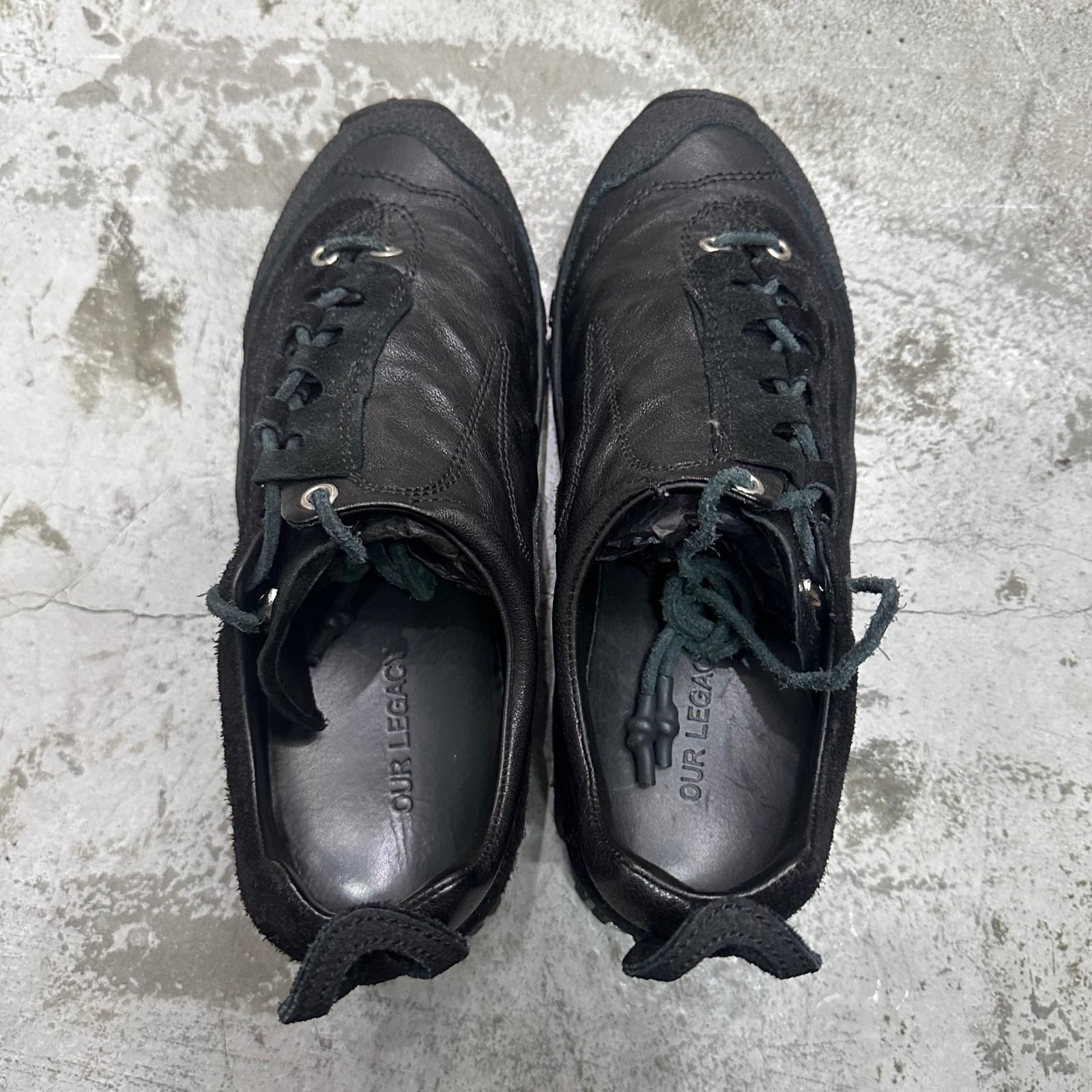 参考上代89100円 Our Legacy 25SS GABE STEALTH BLACK LEATHER ゲイブ 