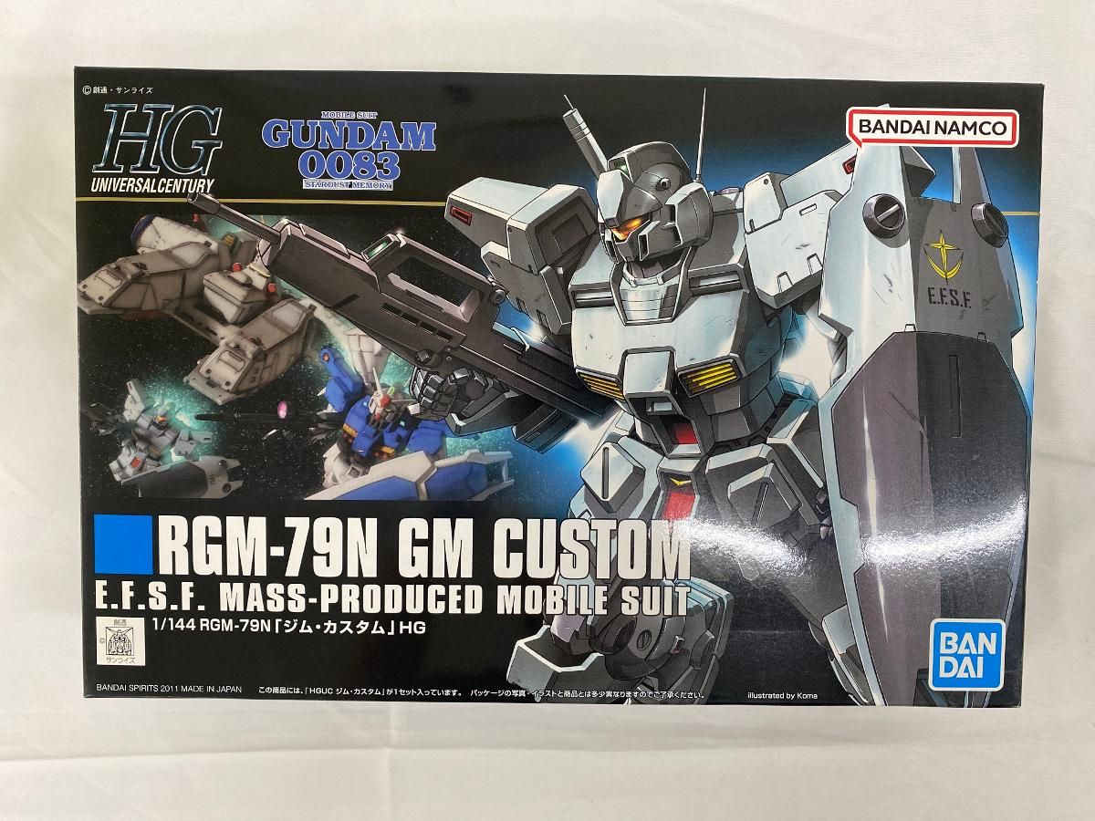 【未開封】HGUC 機動戦士ガンダム0083 RGM-79N ジムカスタム 1/144スケール 色分け済みプラモデル