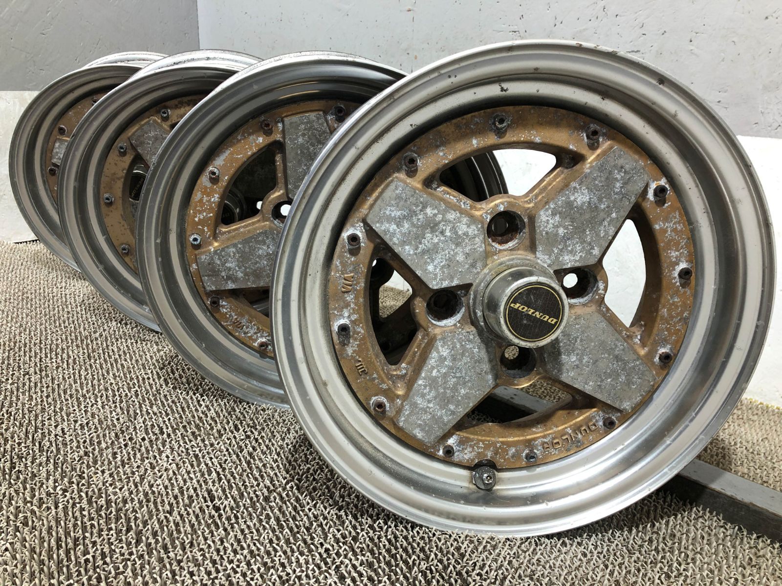 DUNLOP TE-E 14×6J 4H PCD114.3 ET+15 4本 135 ホイール (沖縄県・離島