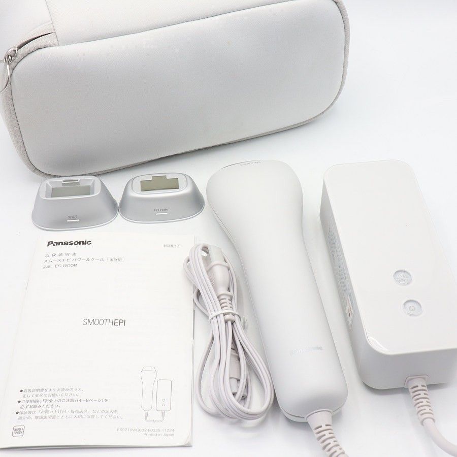【美品】パナソニック 光エステ スムースエピ パワー&クール ES-WG0B-H グレー 脱毛器 光美容器 Panasonic 本体