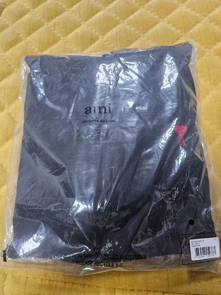 アミ ブラック ハート ロゴ フーディー Tシャツ xl