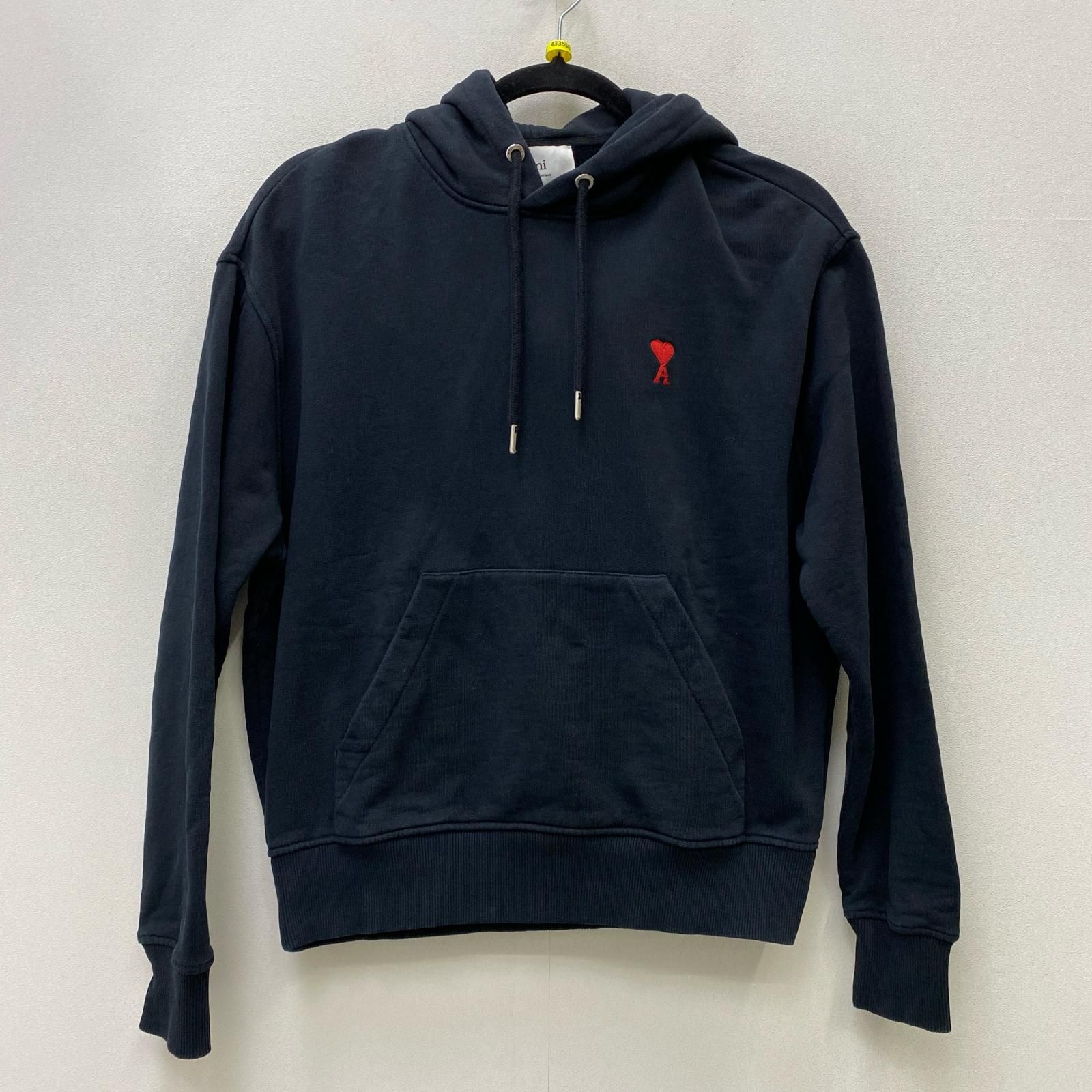 【加古川店】 中古 AMI | アミ パーカー SMALL ADC HOODIE 国内正規品 BFUSW200.730 ブラック サイズ：XS 【108】