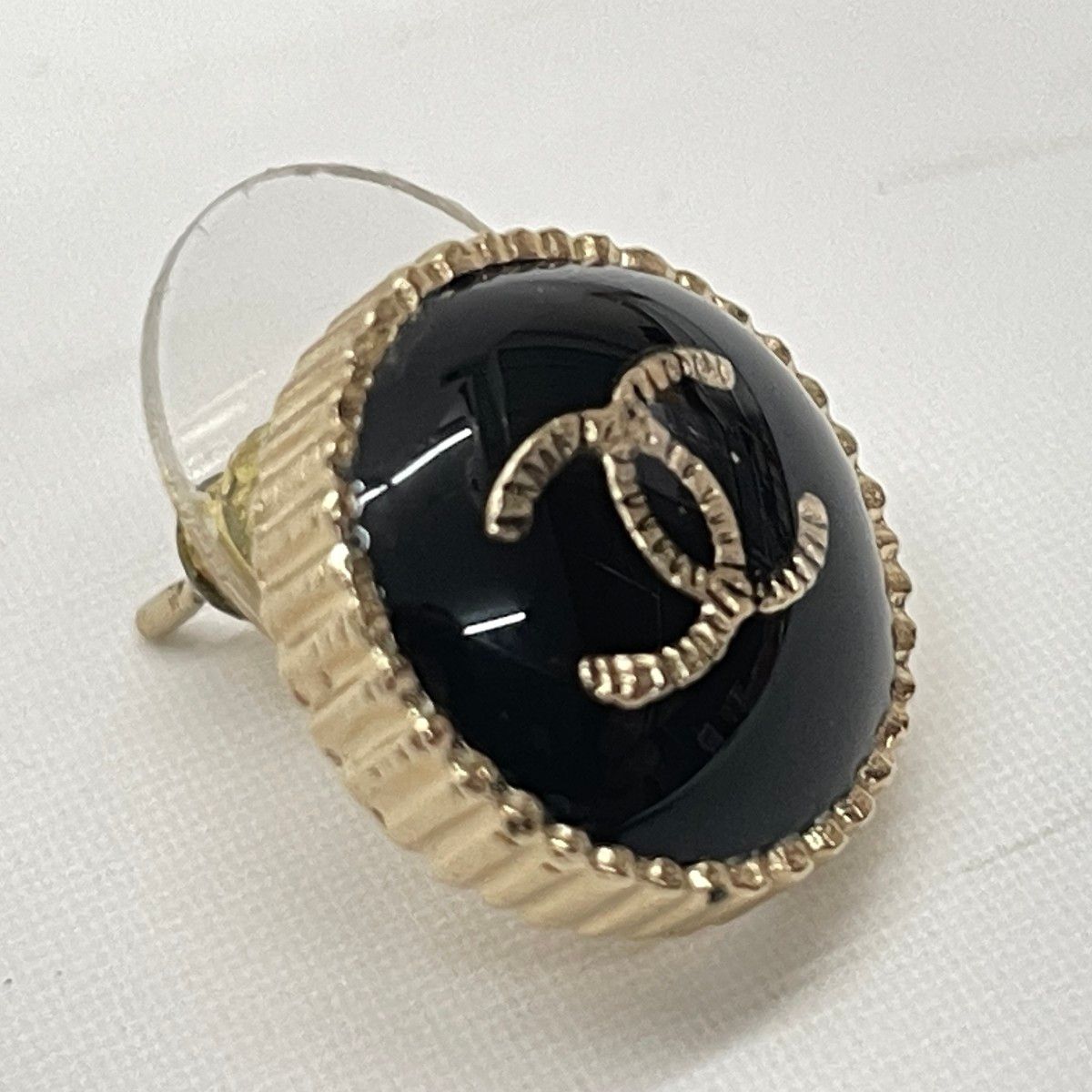 CHANEL シャネル ピアス メタル レジン ココマーク A95896 ブラック