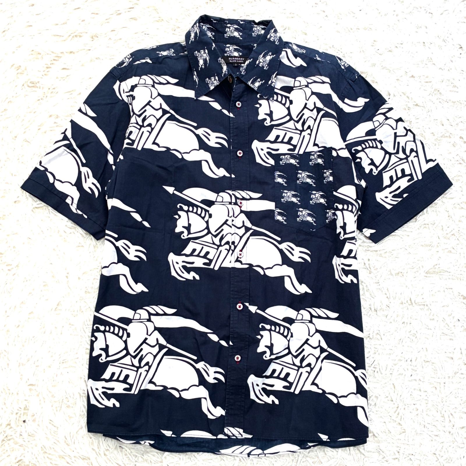 美品 BURBERRY バーバリー BLACK LABEL ブラックレーベル ナイト 