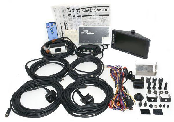サイドカメラ(SC-H50)2個 マルチビジョン(SS-300) リモコン付 市光工業 ICHIKOH ST-900 車載用後方確認システム 7型液晶モニター