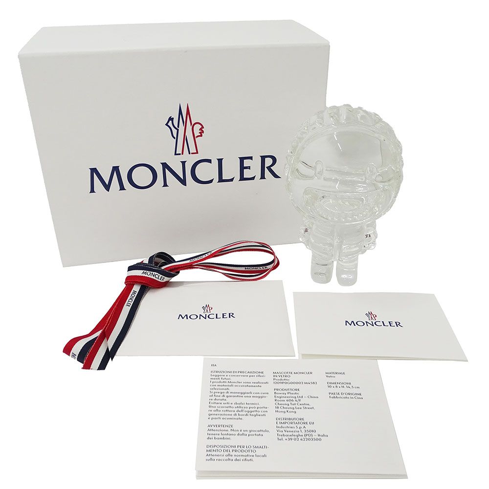 MONCLER モンクレール ガラス オブジェ フィギュア 置物 クリア 箱付 モンクレール MONCLER その他雑貨 レディース メンズ ブランド