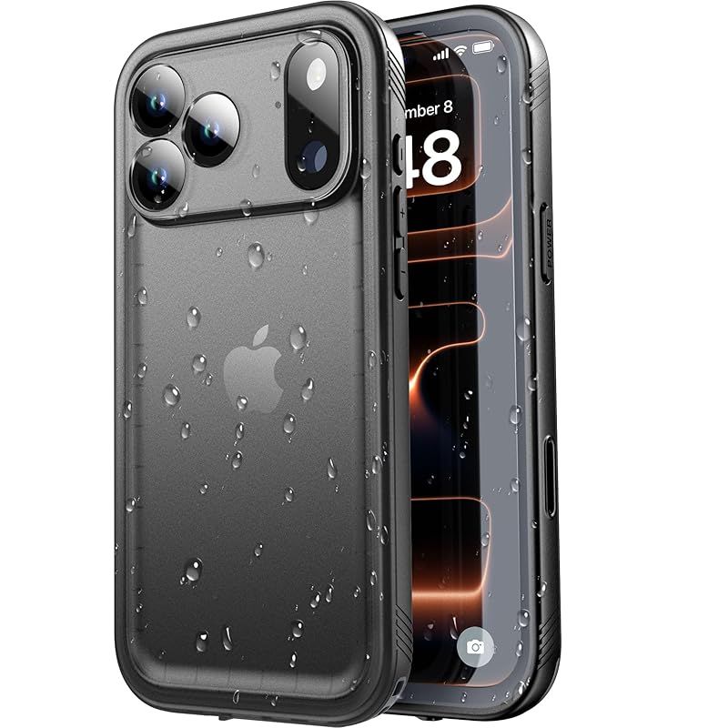 【新品】 SPORTLINK iPhone 17 Pro Max 用 防水ケース - iPhone 17 Pro Max ケース 完全防水 IP68規格防水等級 防雪 防塵 耐衝撃 360°全面保護 ワイヤレス充電 フェイスID 認証対応 カメラ調整ボタン 操