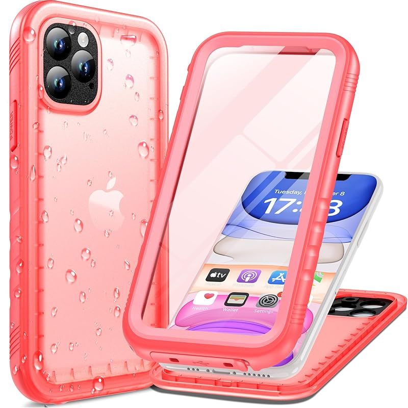 【新品】 Cozycase iPhone 11 Pro 用 防水ケース - 完全防水 防塵 2m 耐衝撃 360度 全面 両面 軽量 米軍 カメラ保護 ストラップ付き 海 お風呂 水中撮影 洗濯可能 iPhone11Pro 用 ケース - 頑丈 最強 人気 ア
