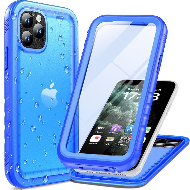 【新品】 Cozycase iPhone 11 Pro Max 用 ケース - iPhone 11 Pro Max 用 防水ケース - 完全防水 防塵 2m 耐衝撃 360度 全面 両面 軽量 米軍 カメラ保護 ストラップ付き 海 お風呂 水中撮影 洗濯可能