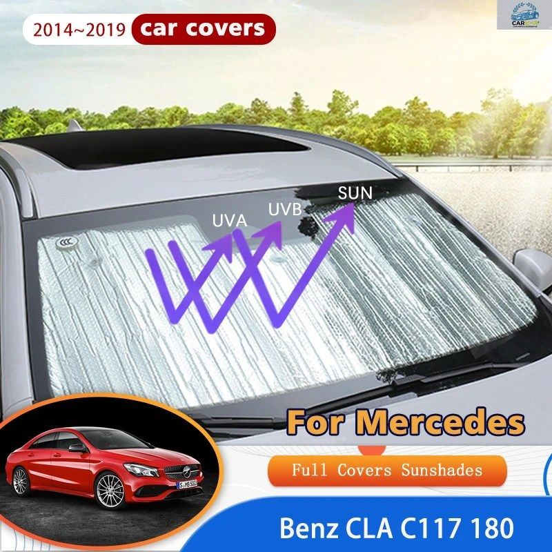 メルセデスベンツ CLA C117 180 2014~2019 2016 用フルカバーサンシェード カーアクセサリー 日焼け防止 フロントガラス サイドウィンドウ